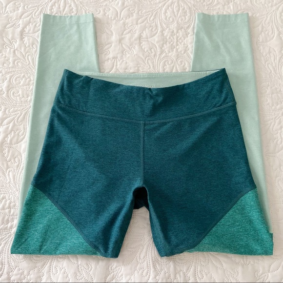 Outdoor Voices Tricolor Colorblock Springs 7/8 Leggings Teal Green Size Medium M - Picture 4 of 8